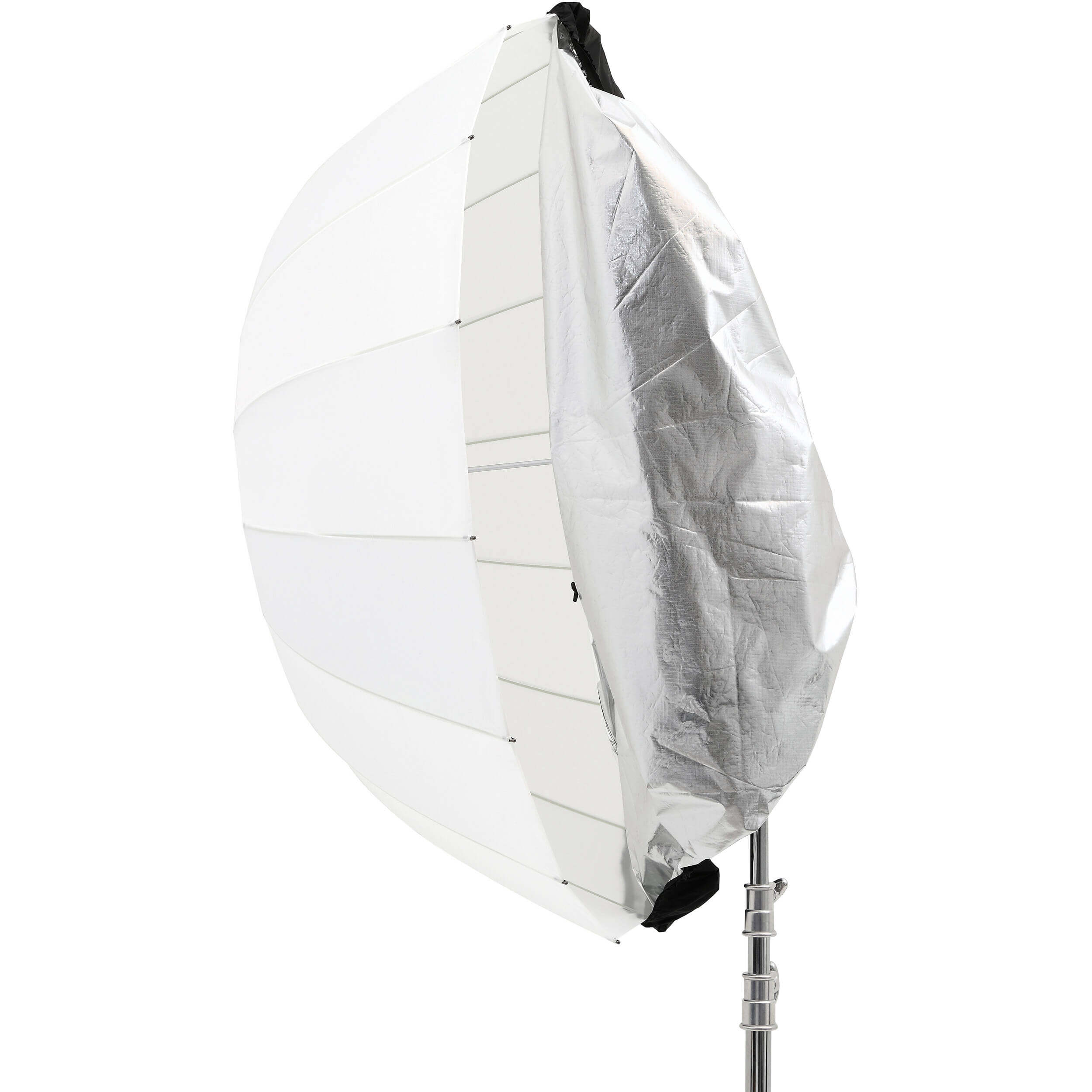 130cm Parabolic Shoot Through Umbrella with Black/Silver Cover - Professional Photography Lighting Modifier for Studio & Outdoor Portraits - Clearance Sale