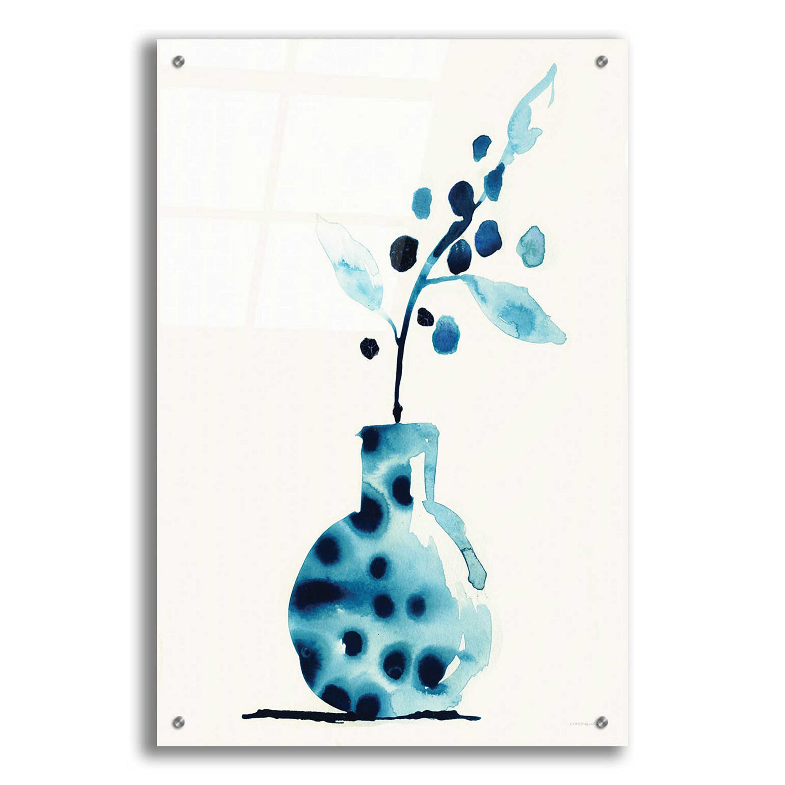 Wild Berries Acrylic Glass Wall Art Painting - 24x36 Inches Modern Home Decor by Kamdon Kreations - Perfect for Living Room, Bedroom & Office Decor
