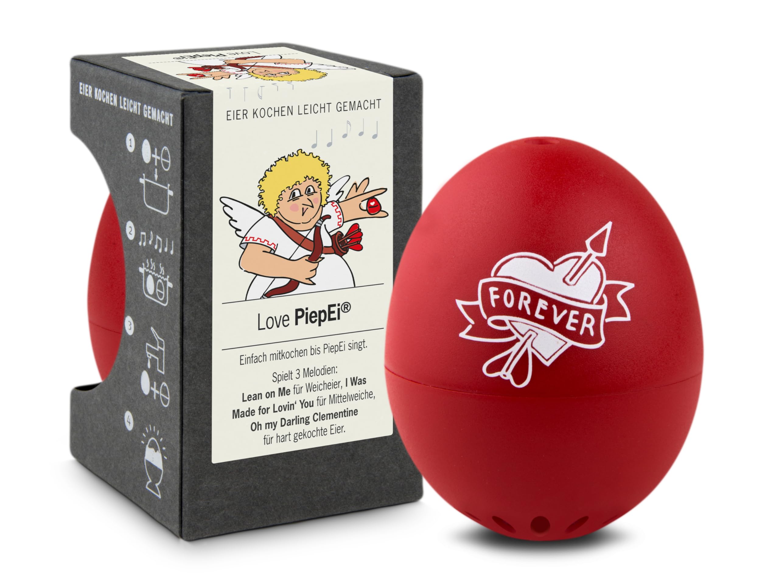 Love BeepEgg – Digital Egg Timer for Perfect Boiled Eggs – Food Safe Musical Egg Cooker with 3 Doneness Levels (Soft/Medium/Hard) – Floating Singing Kitchen Timer – Ideal for Breakfast, Meal Prep & Cooking Enthusiasts – BPA-Free Kitchen Gadget