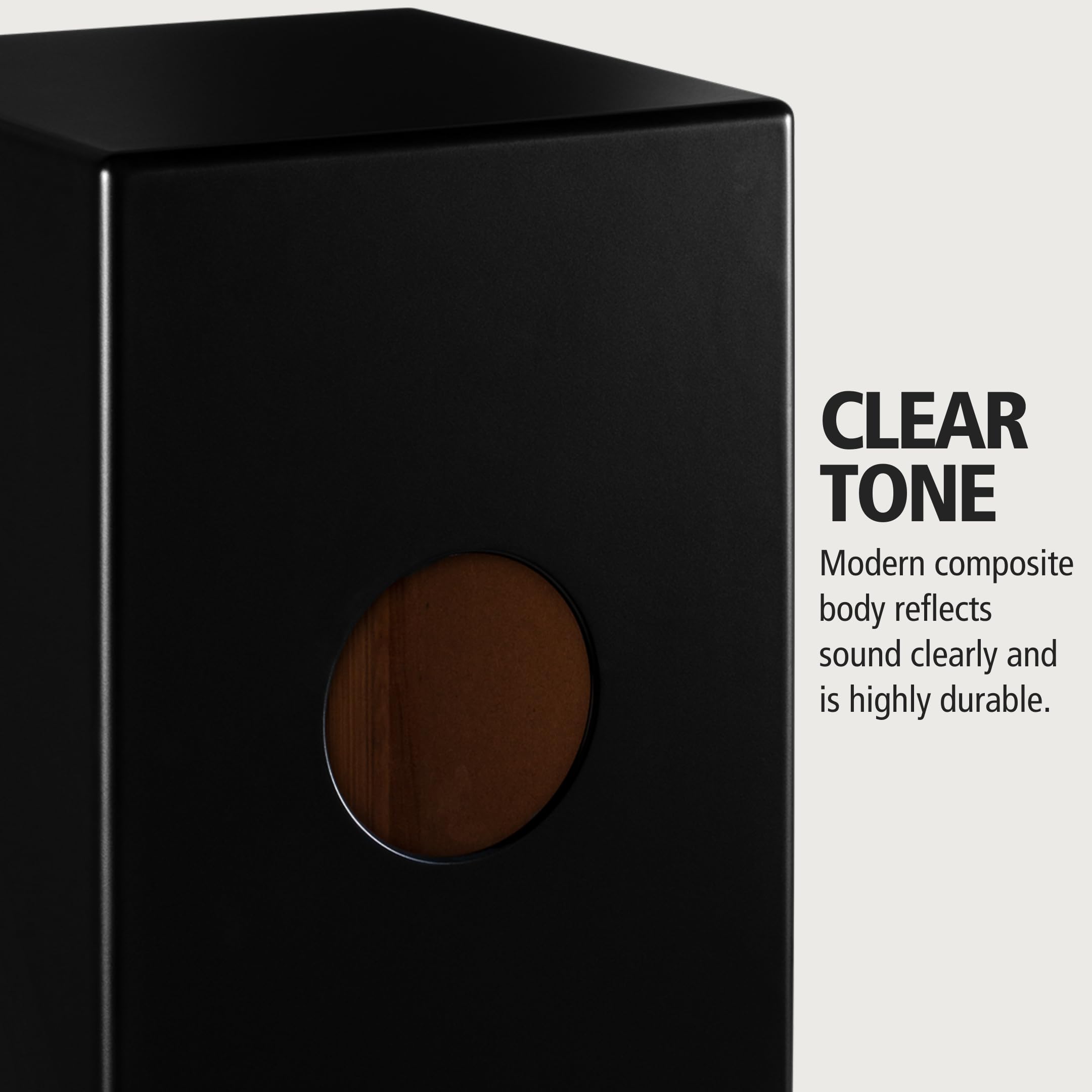 Meinl MCAJ100BK-MA Professional Cajon Drum with Internal Snares - Maple Wood Front Plate & MDF Body - Full Size Percussion Instrument for Live Performance & Studio Recording - 2 Year Warranty - Not Made in China