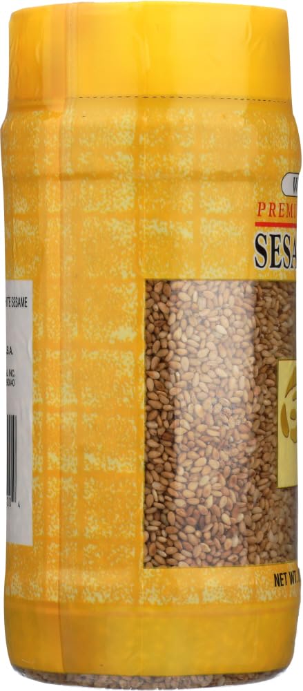 Organic Roasted White Sesame Seeds - 12 Pack (8oz Each) | Premium Quality for Baking, Cooking & Garnishing | Perfect for Bread, Salad & Asian Dishes