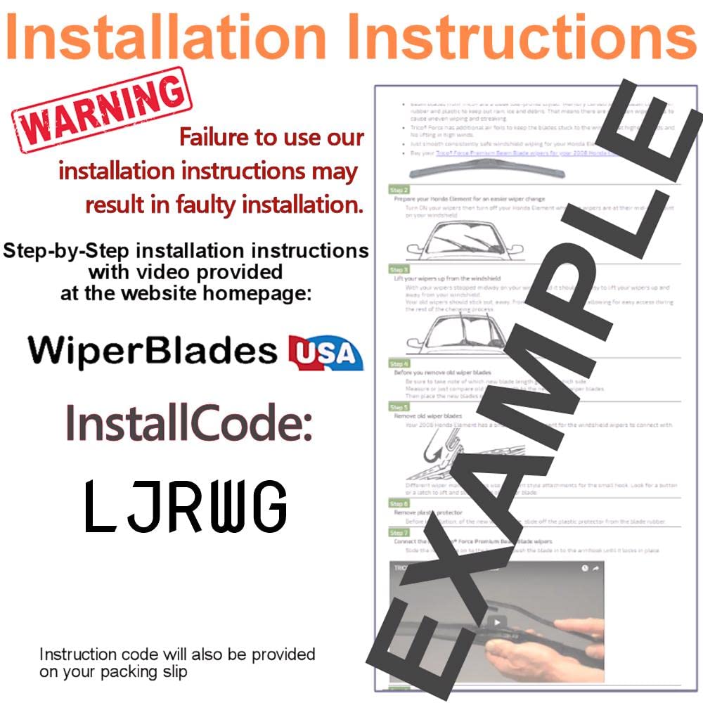 Premium Beam Blade Wiper Set for 2000 Lamborghini Diablo - Exact Fit Replacement Windshield Wipers - All-Weather Performance for Rain, Snow & Ice - Perfect for Sports Cars & Luxury Vehicles