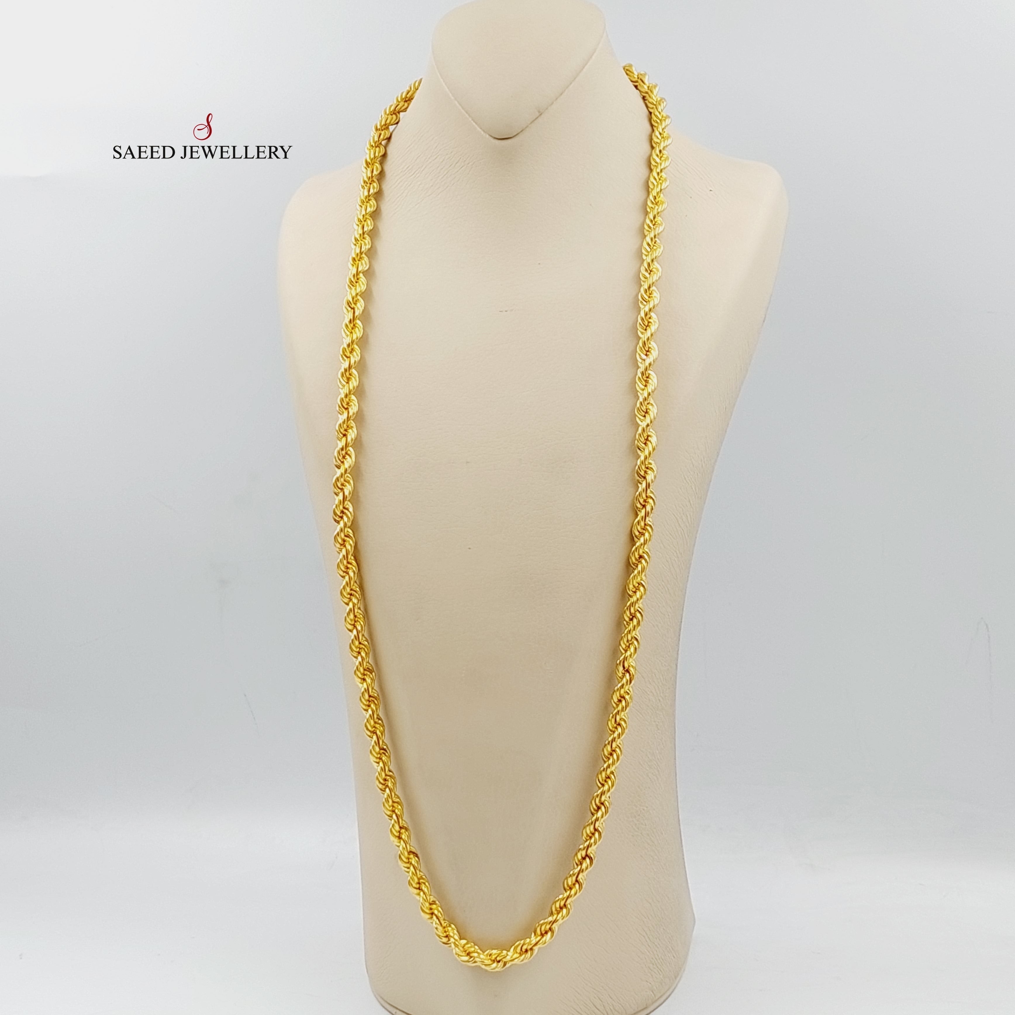 8mm Rope Chain Necklace for Men & Women - Durable Stainless Steel Jewelry for Everyday Wear & Layering