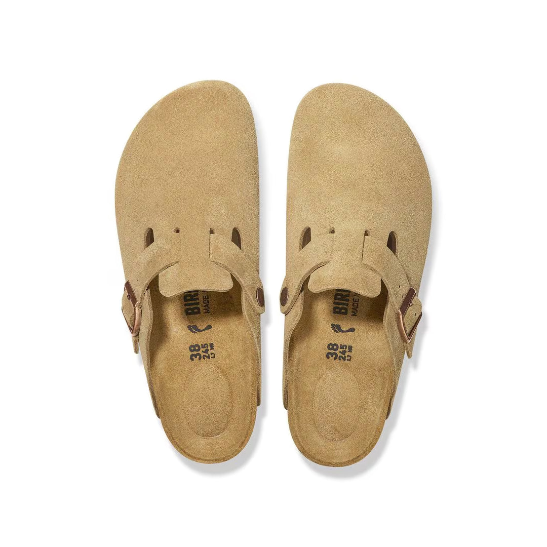 Boston Suede Leather Shoes - Comfortable & Stylish Latte Cream Color for Casual Wear & Office Outfits