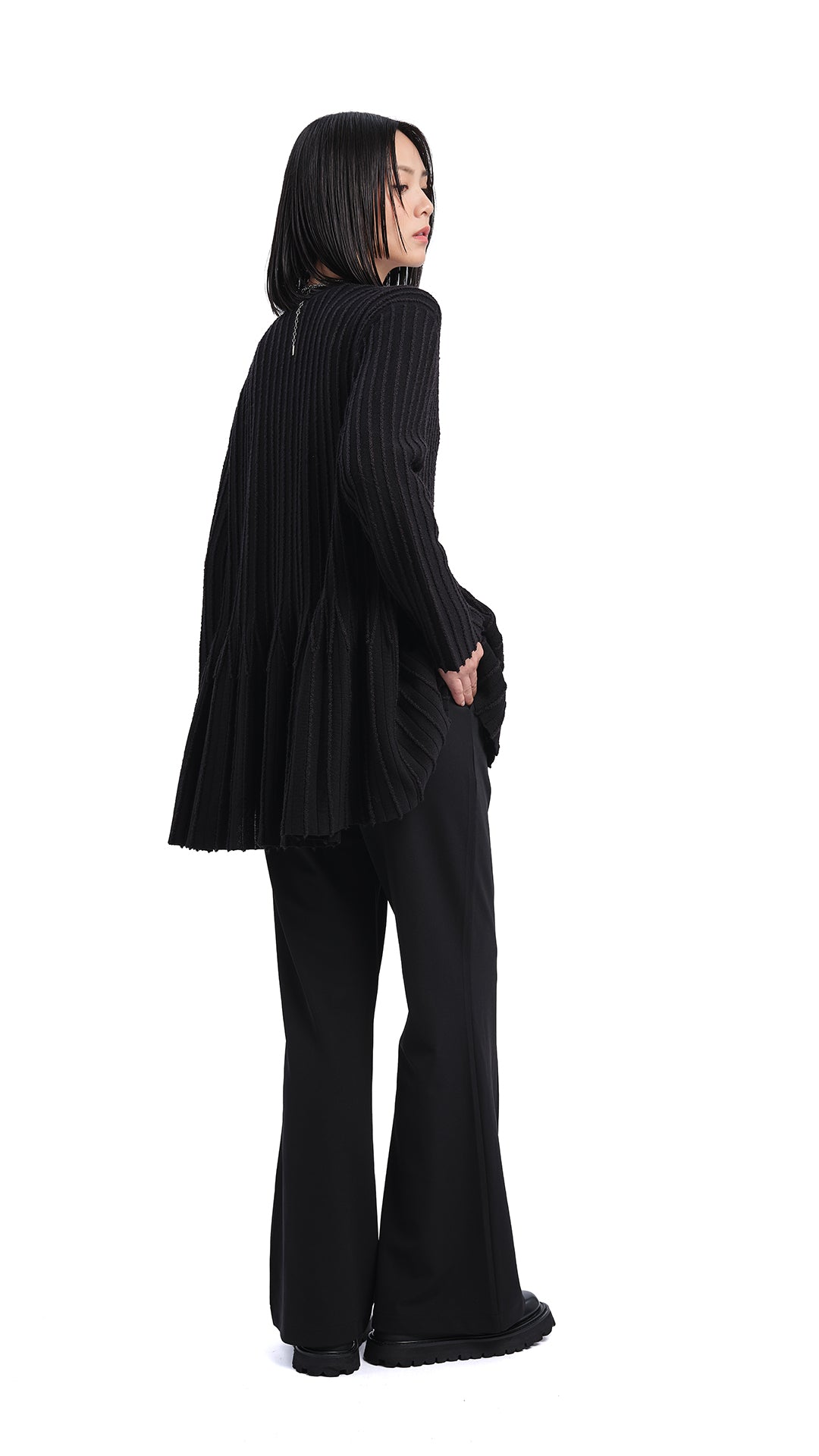 Oversized Flare Hem Cardigan for Women - Soft & Cozy Long Knit Sweater - Perfect for Fall & Winter Layering, Casual Outfits, and Office Wear