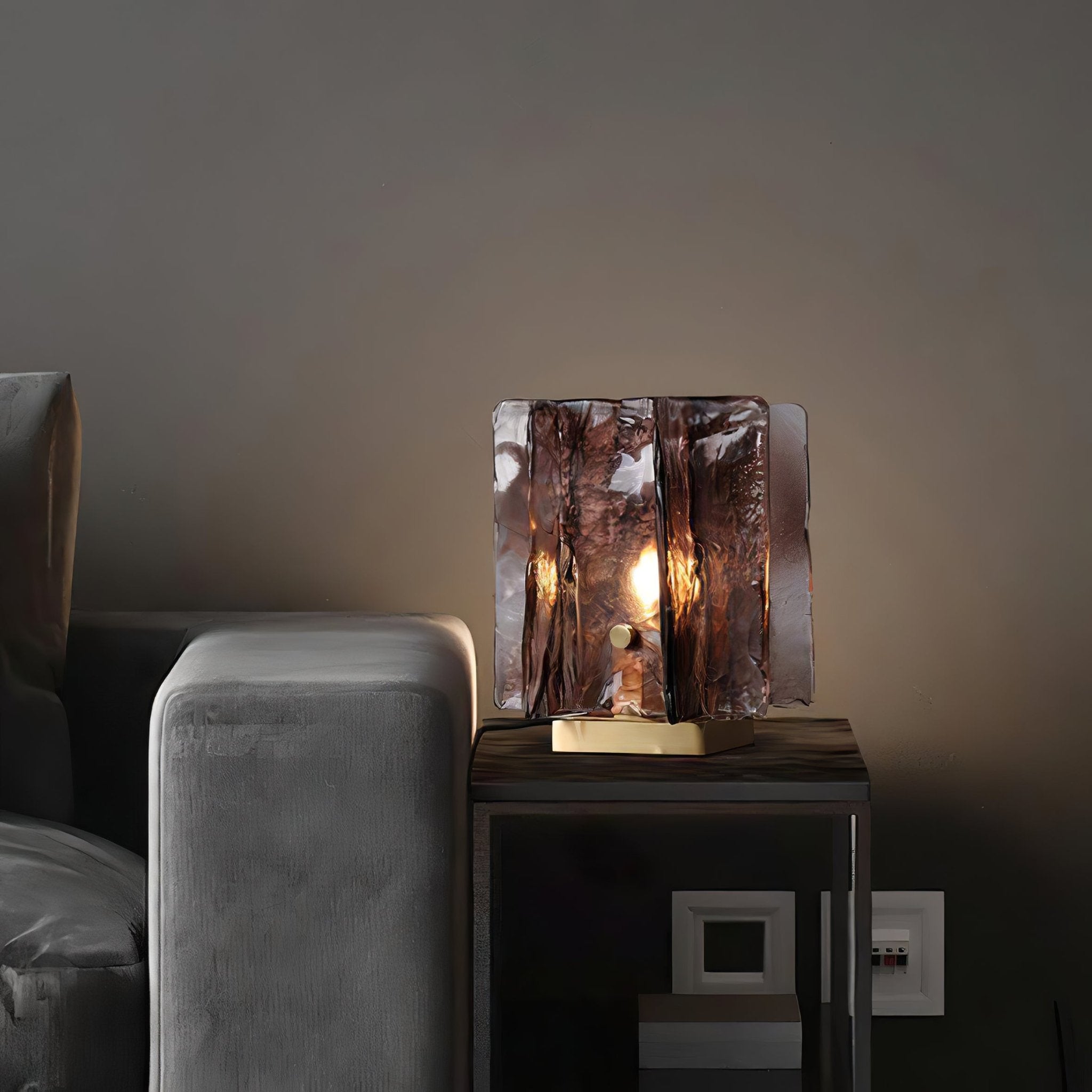 Amber Building Block Table Lamp - Creative DIY Night Light for Kids Bedroom, Study Desk & Home Decor - Perfect for Gift, Relaxation & Playtime