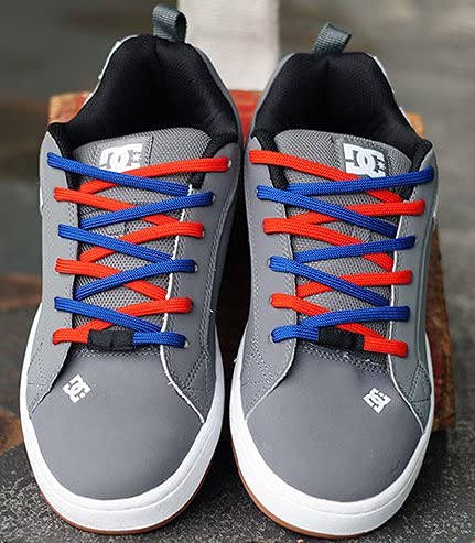 Dual Colored Waxed Shoe Laces - Fast & Easy Learning Shoelaces for Secure Tying - Perfect for Kids, Beginners & Athletic Shoes