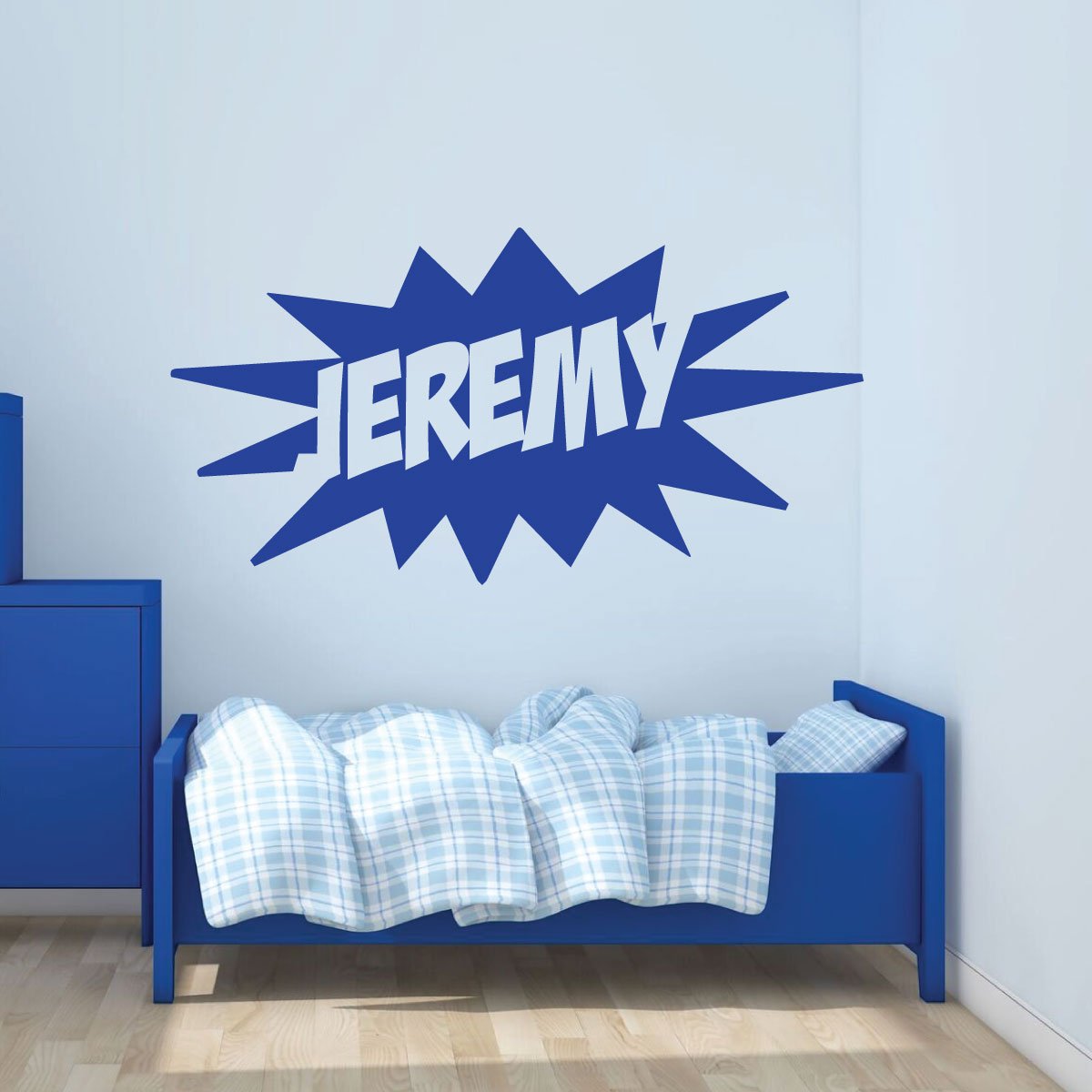 Personalized Super Hero Wall Decal for Boys - Custom Vinyl Sticker for Bedroom, Playroom & Nursery Decor - Perfect for Kids' Room Makeover & Superhero Themed Parties