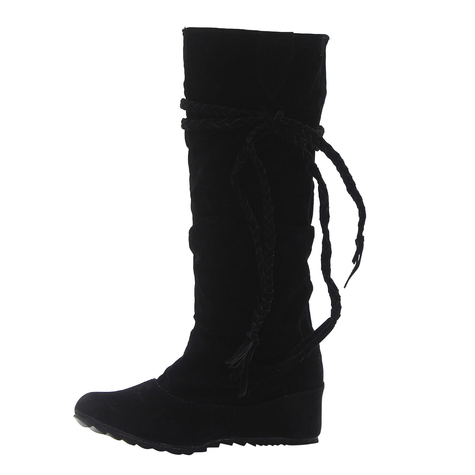 YSJZBS Women's Round Toe Tassel Boots - Fashionable High Heel Cowboy Boots for Women, Plus Size Available | Perfect for Western Style, Country Music Festivals & Everyday Wear