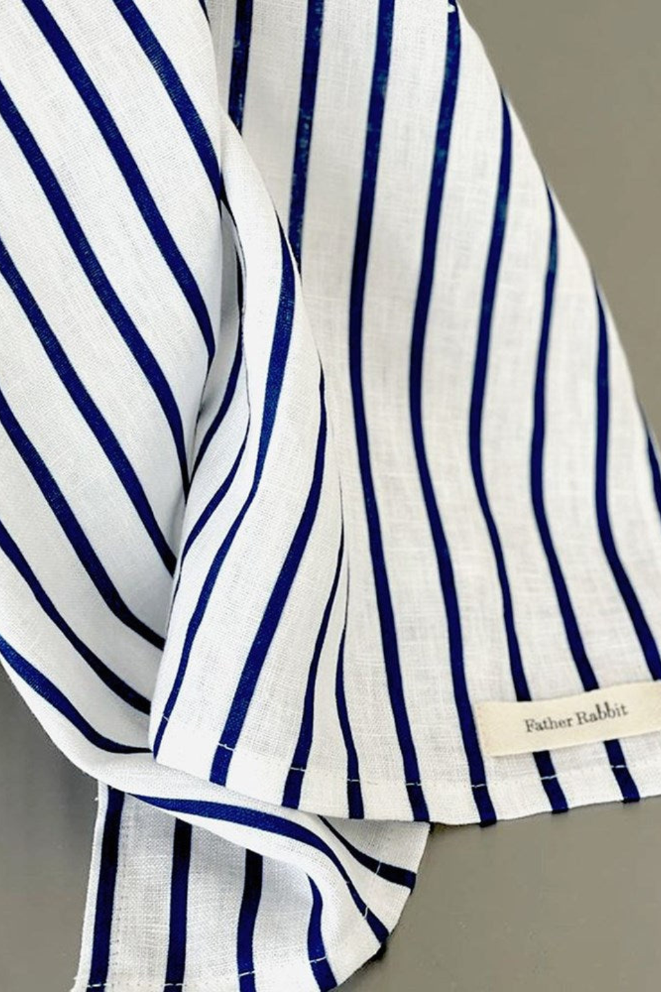 French Nautical Navy Stripe Tea Towel 50x70cm - Premium Cotton Kitchen Towel for Drying Dishes, Decor & Coastal Themed Home Decor
