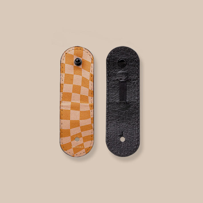 Orange Wave Checkered Eco-Friendly Reusable Gift Wrap Cord - Perfect for Birthday Presents, Christmas Gifts & Party Decorations