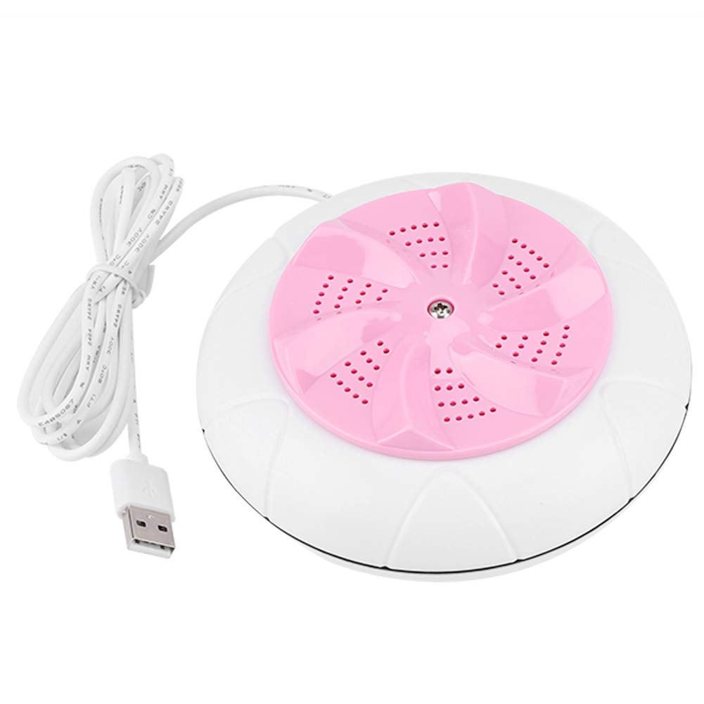 Weohoviy Portable Ultrasonic Washing Machine - Mini Travel Laundry Washer for Clothes, Jewelry & Baby Items | Compact & Lightweight Cleaning Tool with USB Charging | Perfect for Camping, Dorms & Business Trips (Pink)