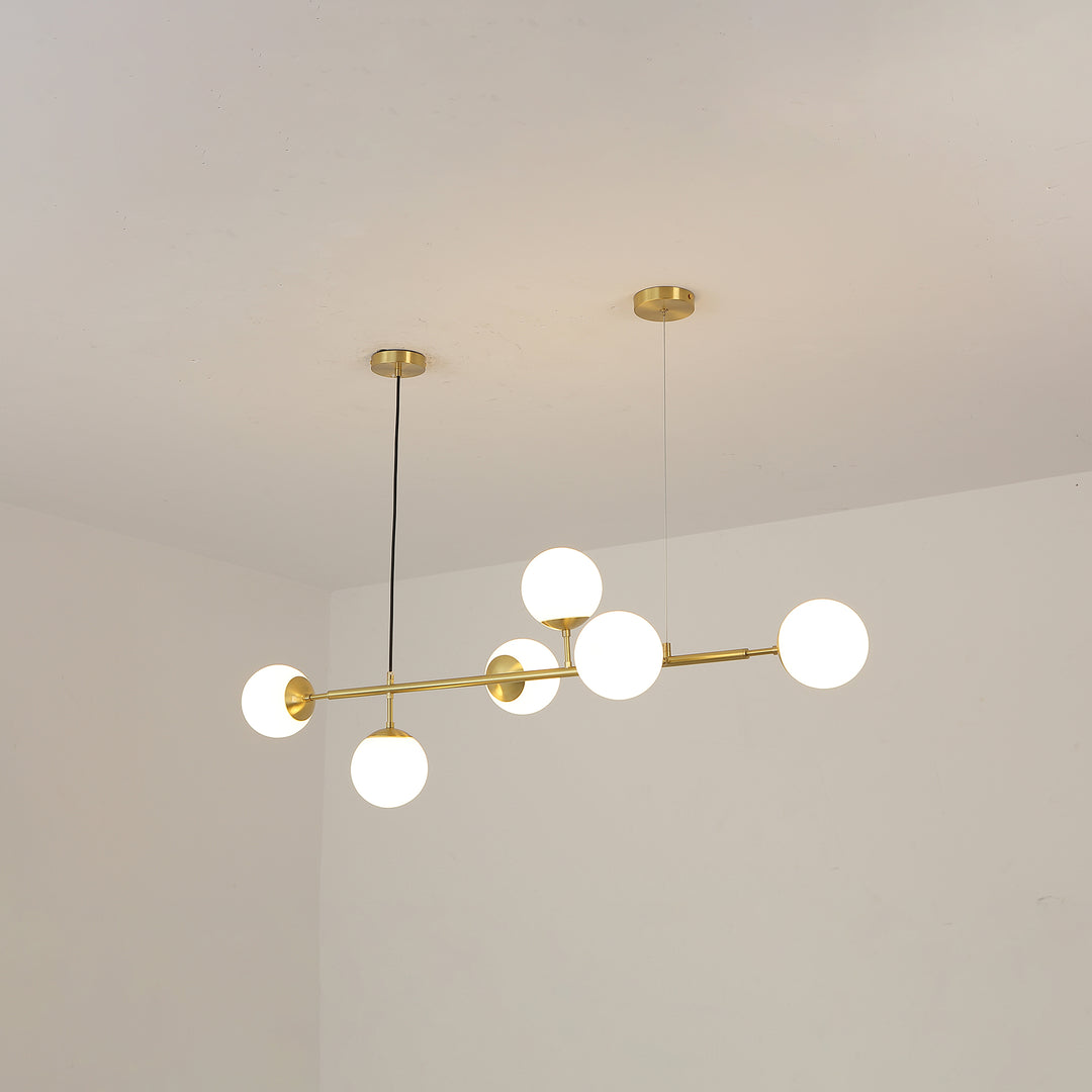 Modern Orb Chandeliers - Elegant Crystal Glass Ceiling Light Fixtures for Dining Room, Bedroom & Living Room Decor