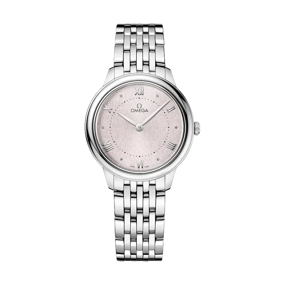 De Ville Prestige Quartz 30mm Rose Gold Silver Bracelet Watch - Elegant Dress Watch for Women, Perfect for Office, Parties & Special Occasions
