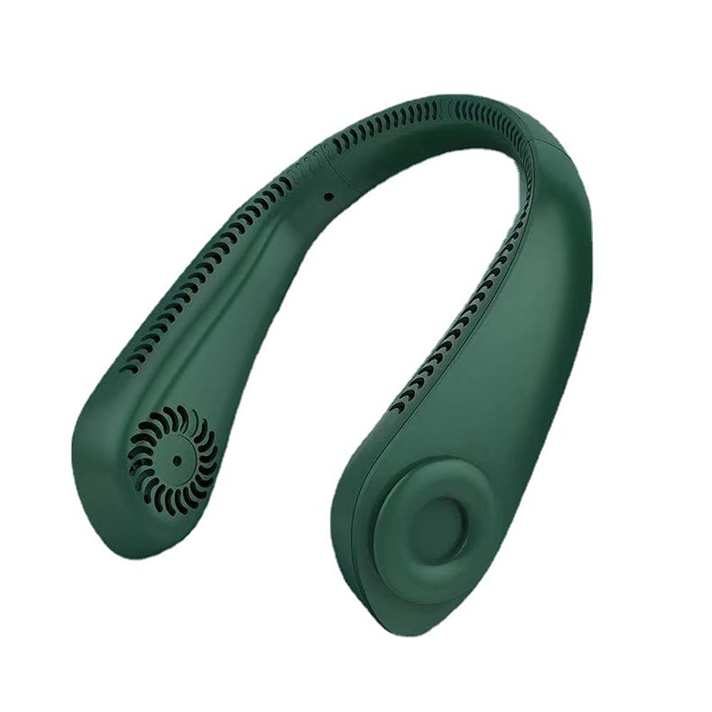 Wdpinpan Portable Neck Fan - 2000mAh Rechargeable Personal Cooling Fan, Lightweight Wearable Hands-Free Fan with 3 Speed Settings & Low Noise, Hanging Headphone Design for Sports, Office, Travel, Gym, Hiking and Outdoor Activities (2 Pack)