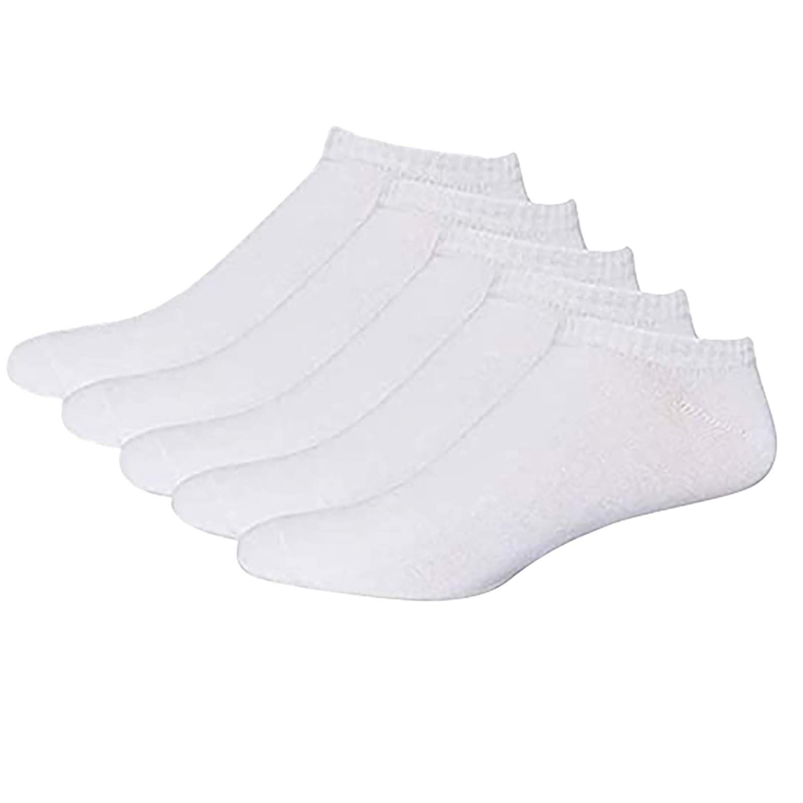 5 Pairs Breathable Sports Socks for Men & Women - Moisture-Wicking Athletic Socks for Running, Gym, Hiking & Daily Wear - Half Cushioned Socks for Adults & Toddlers