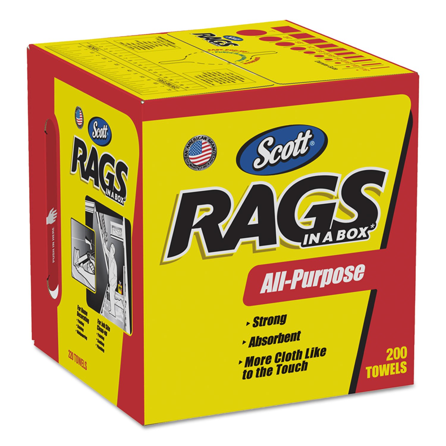 Scott 75260Ct Premium White Pop-Up Rags in a Box - 10