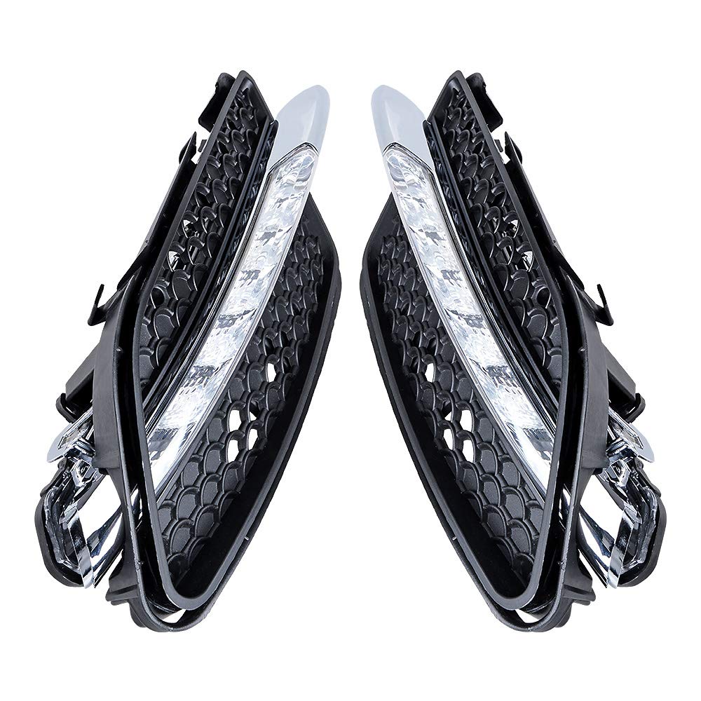 Astra Depot Left & Right LED Daytime Running Lights DRL Fog Lamp for Mercedes Benz C300 W204 AMG Sport 2008-2011 - High Visibility & Style Upgrade for Day & Night Driving