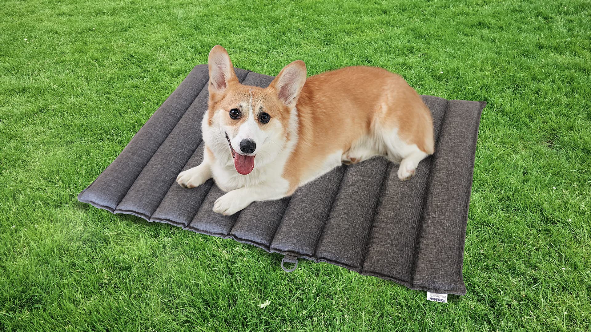 **Foldable Waterproof Dog Bed - Heavy Duty Foam Mattress for Indoor & Outdoor Use - Durable, Portable Pet Mat for Camping & Travel - Medium 30