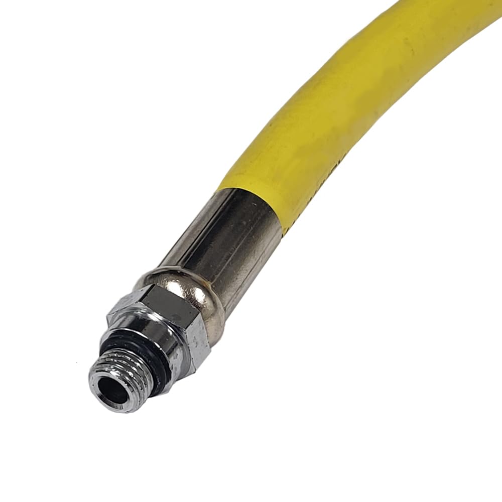 JCS 3/8-24 Low Pressure Air Regulator with Black Hose - Perfect for Air Compressors, Pneumatic Tools & HVAC Systems