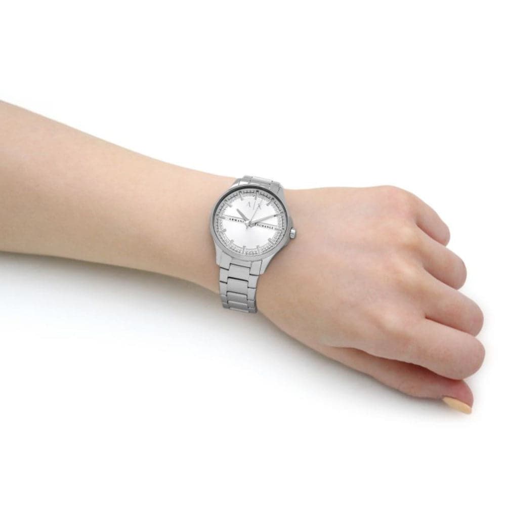 ARMANI EXCHANGE AX5256 Women's Stainless Steel Bracelet Watch - Hampton Collection | Elegant Dress Watch for Office, Party & Special Occasions