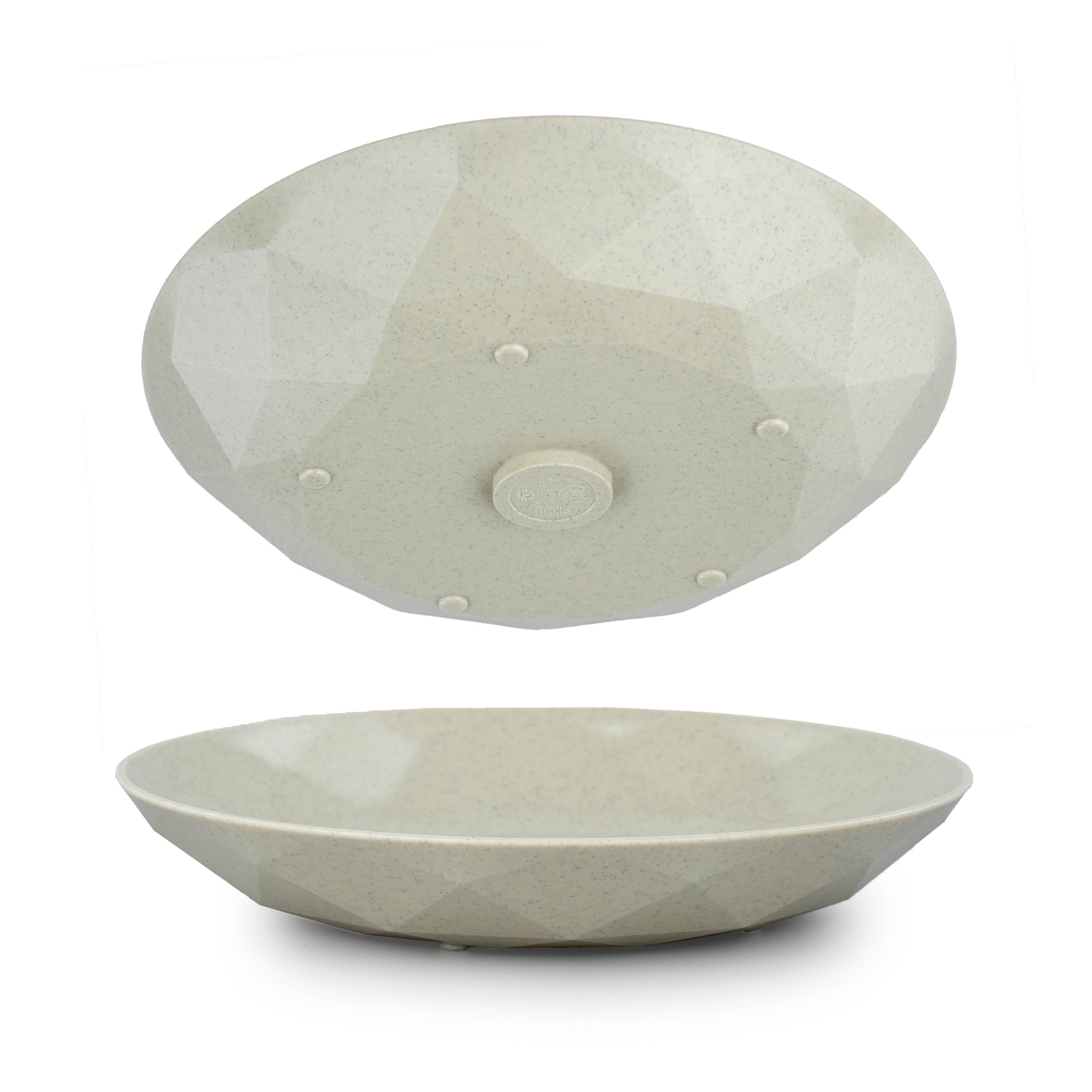 Premium Plastic Plates with Magnetic Base - 24 cm Sand Color - Perfect for Outdoor Dining, Picnics, and Party Serving