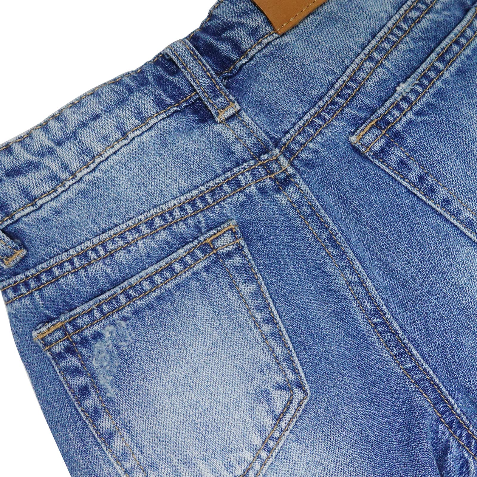 KIDSCOOL SPACE Baby & Toddler Ripped Denim Shorts for Girls & Boys - Cute Summer Jeans with Simple Design | Perfect for Playdates, Beach Outings & Casual Wear