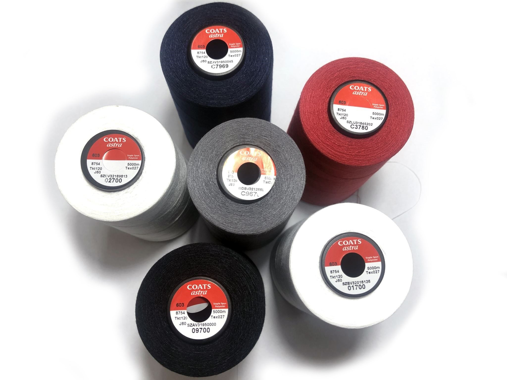 Astra General Use 120 Thread 5000m Cones - High-Quality Sewing Thread for Quilting, Embroidery & Crafting Projects