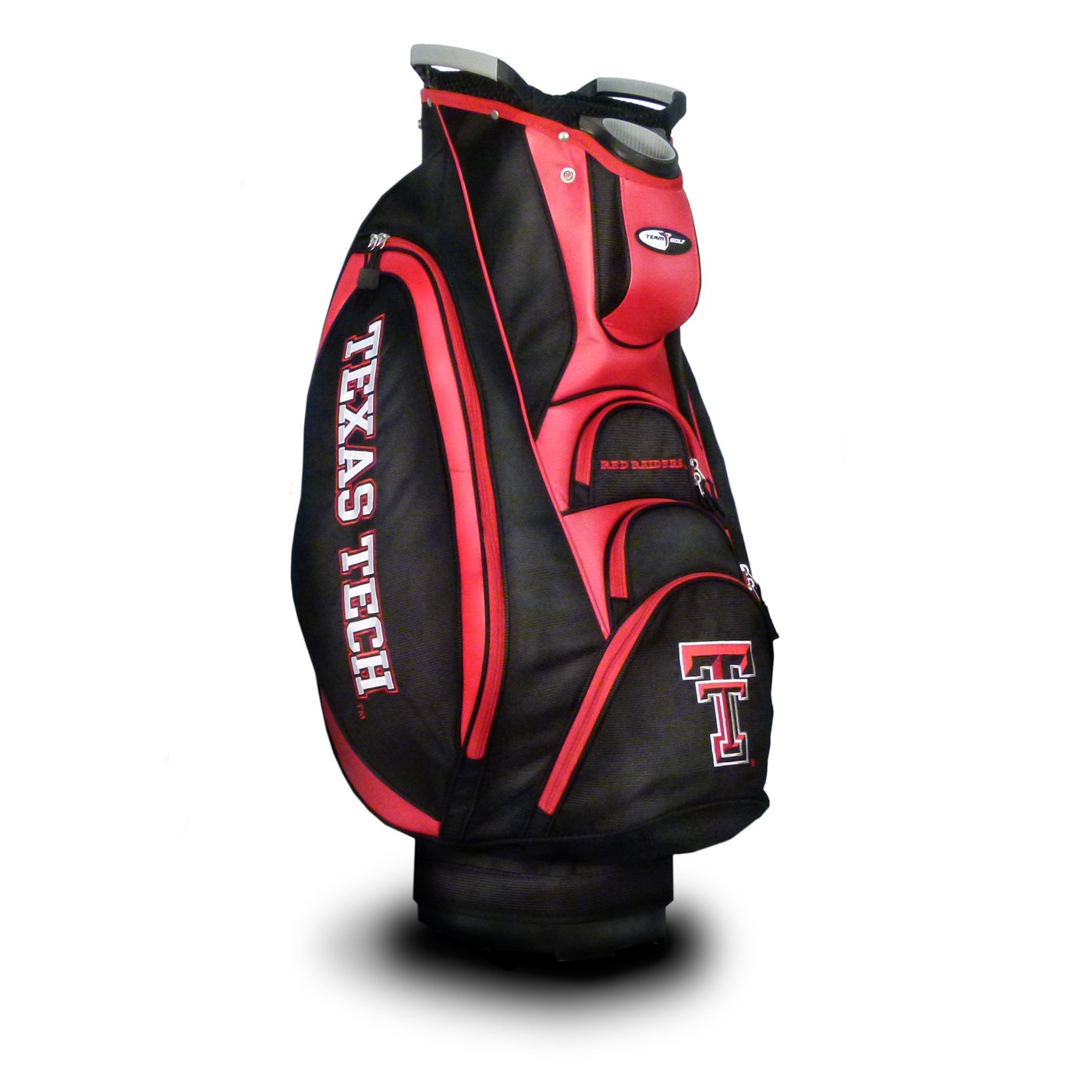 Team Golf NCAA Texas Tech Red Raiders Victory Golf Cart Bag – 10-Way Top, Dual Handle, Putter Well, Cooler Pocket & Rain Hood | Durable Golf Accessories for Men & Women | Perfect for College Games, Tournaments & Course Rounds