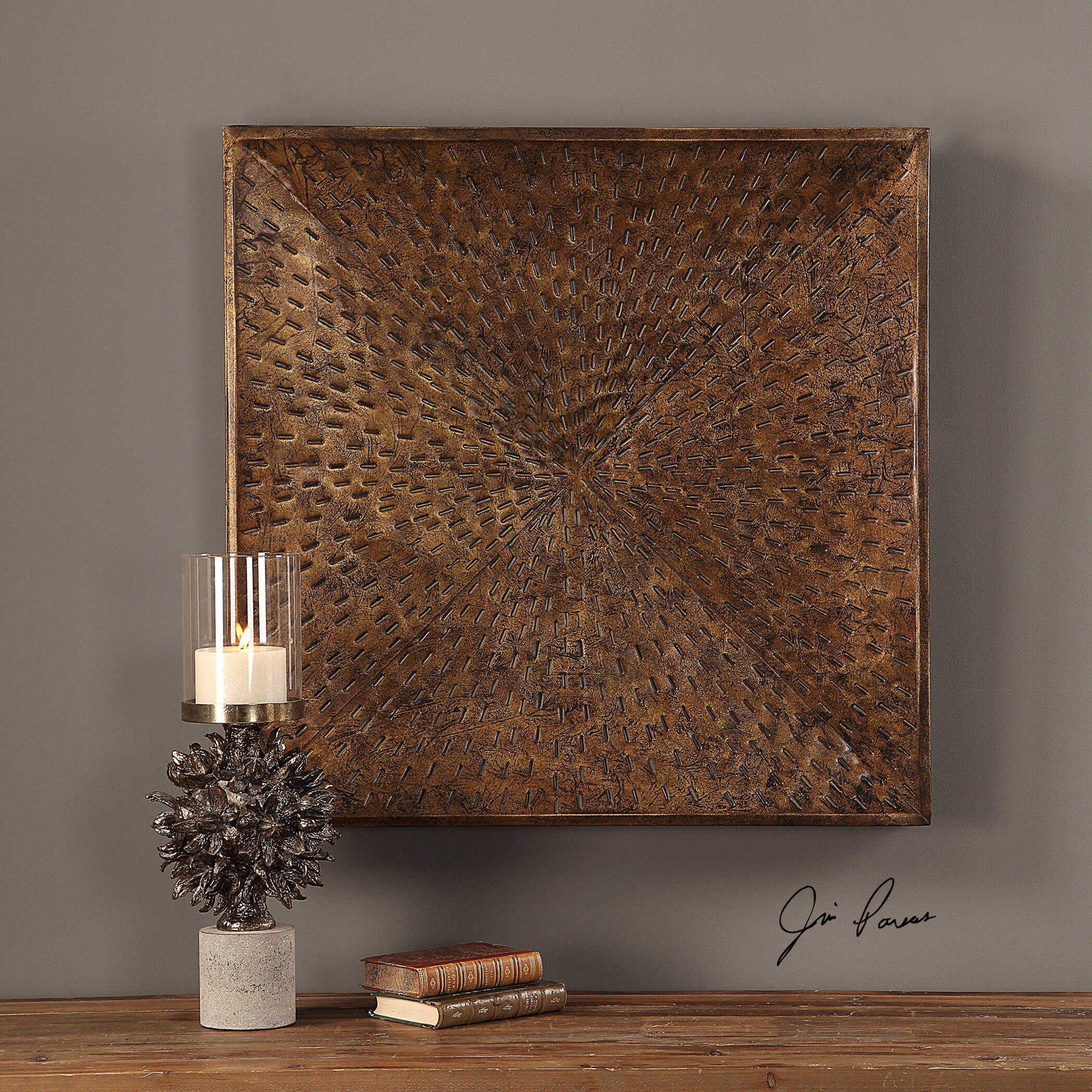 Blaise Antiqued Bronze Wall Art - Elegant Home Decor for Living Room, Bedroom & Office