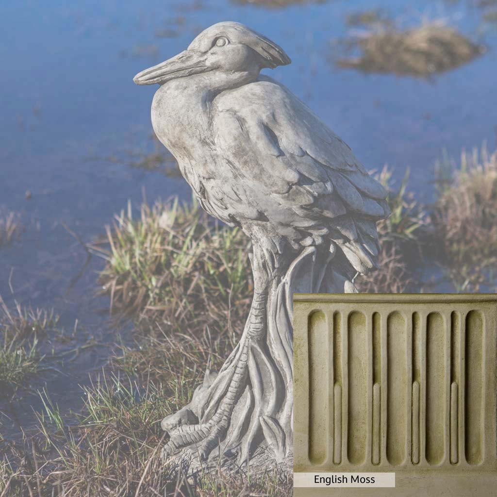Campania International Egret Statue - Elegant Garden Decor, Outdoor Bird Sculpture for Patio, Lawn & Poolside | Perfect for Home & Landscape Decoration