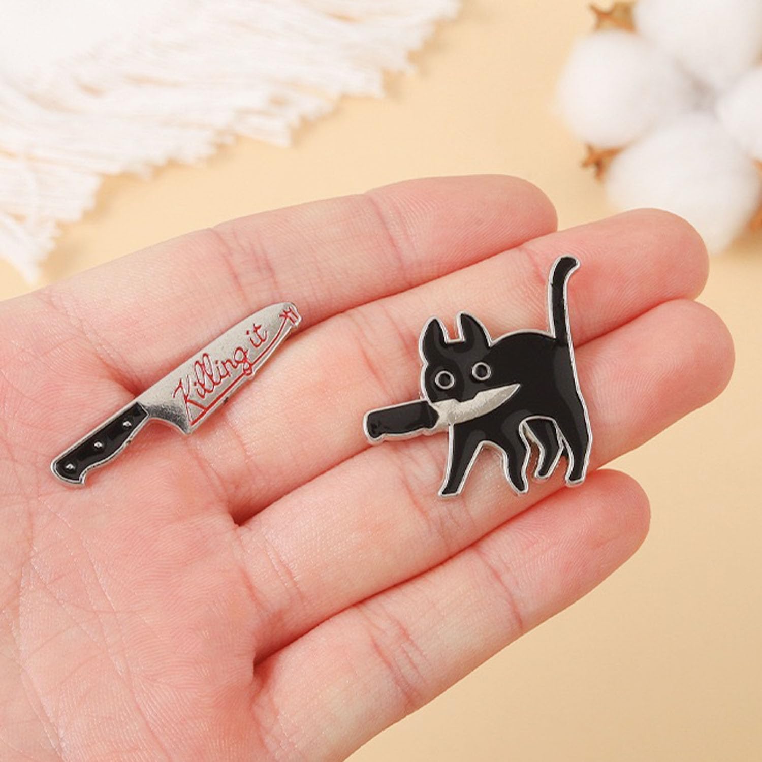 Premium Alloy Cat Warrior Enamel Pins - Stylish & Durable Collectible Badges for Cosplay, Backpacks & Jacket Decoration