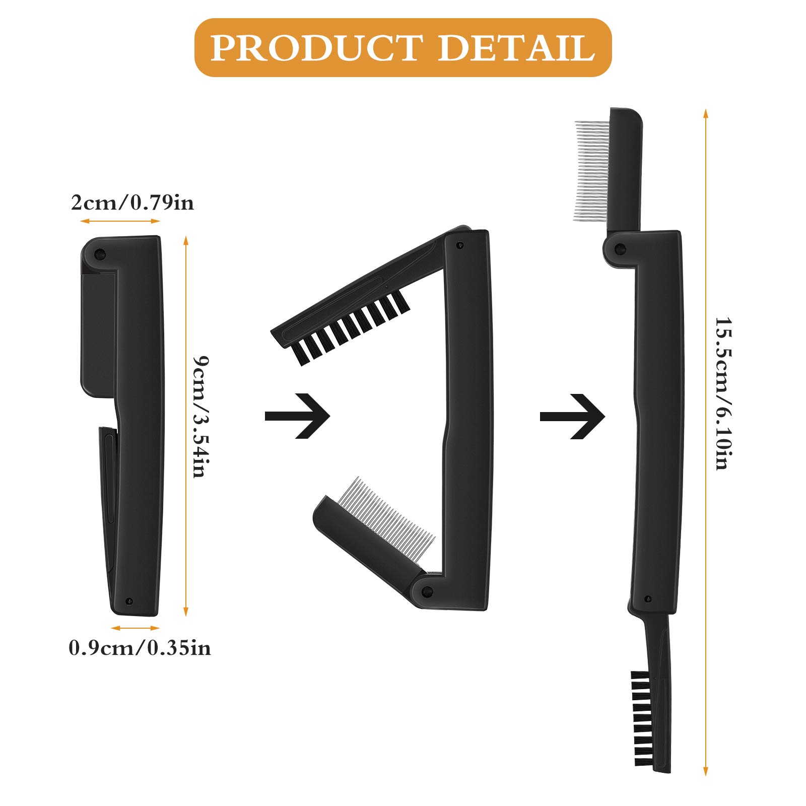 2 Pack Dual-Sided Eyelash Comb & Eyebrow Grooming Tool - Professional Mascara Applicator & Lash Separator for Flawless Makeup - Perfect for Home, Salon & Travel Beauty Kits