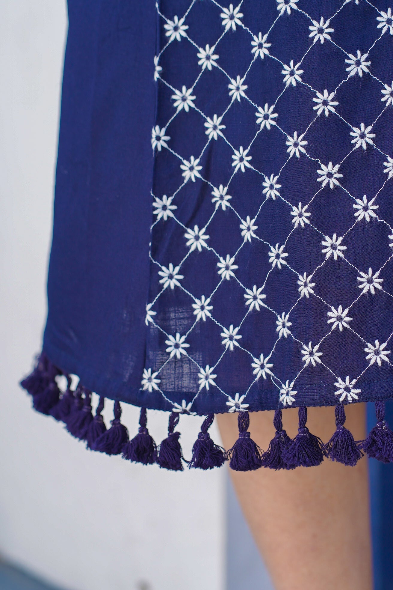 Elegant Blue Embroidered Jacket Maxi Dress for Women - Boho Chic Floral Embroidery Long Dress for Beach Wedding, Party & Special Occasions