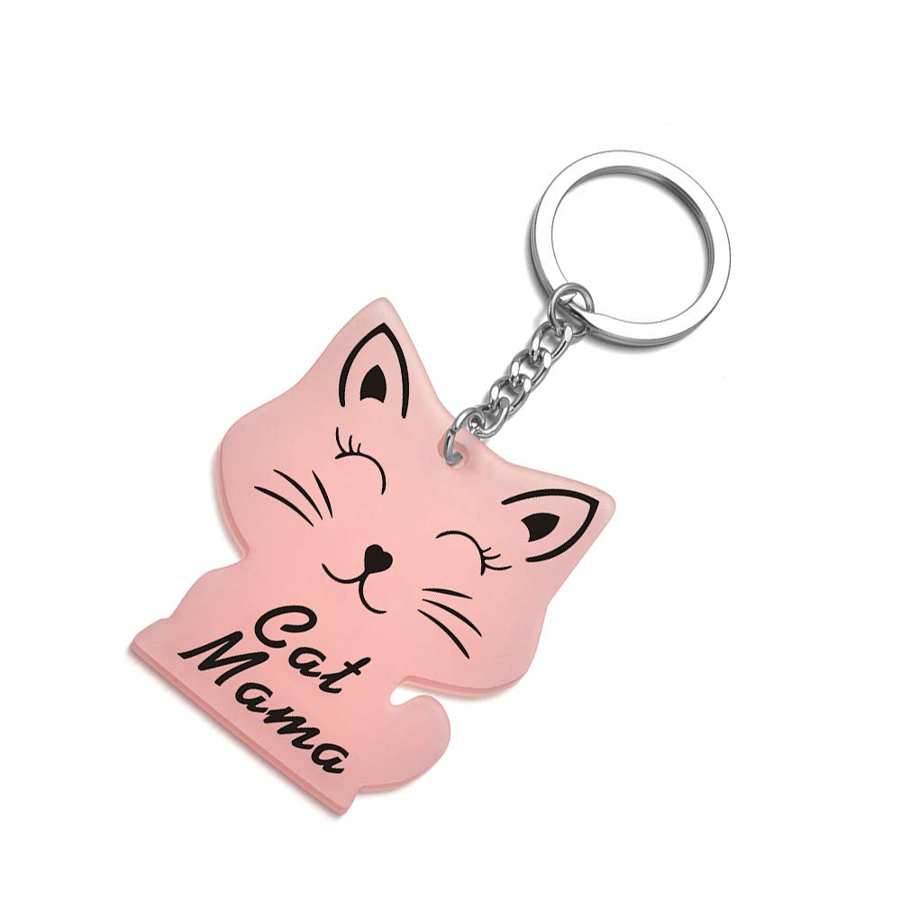 Cute Cat Keychain for Women - Perfect Gift for Cat Lovers & Cat Moms - Durable Cat Jewelry Accessory - Great for Keyrings, Bags & Everyday Use