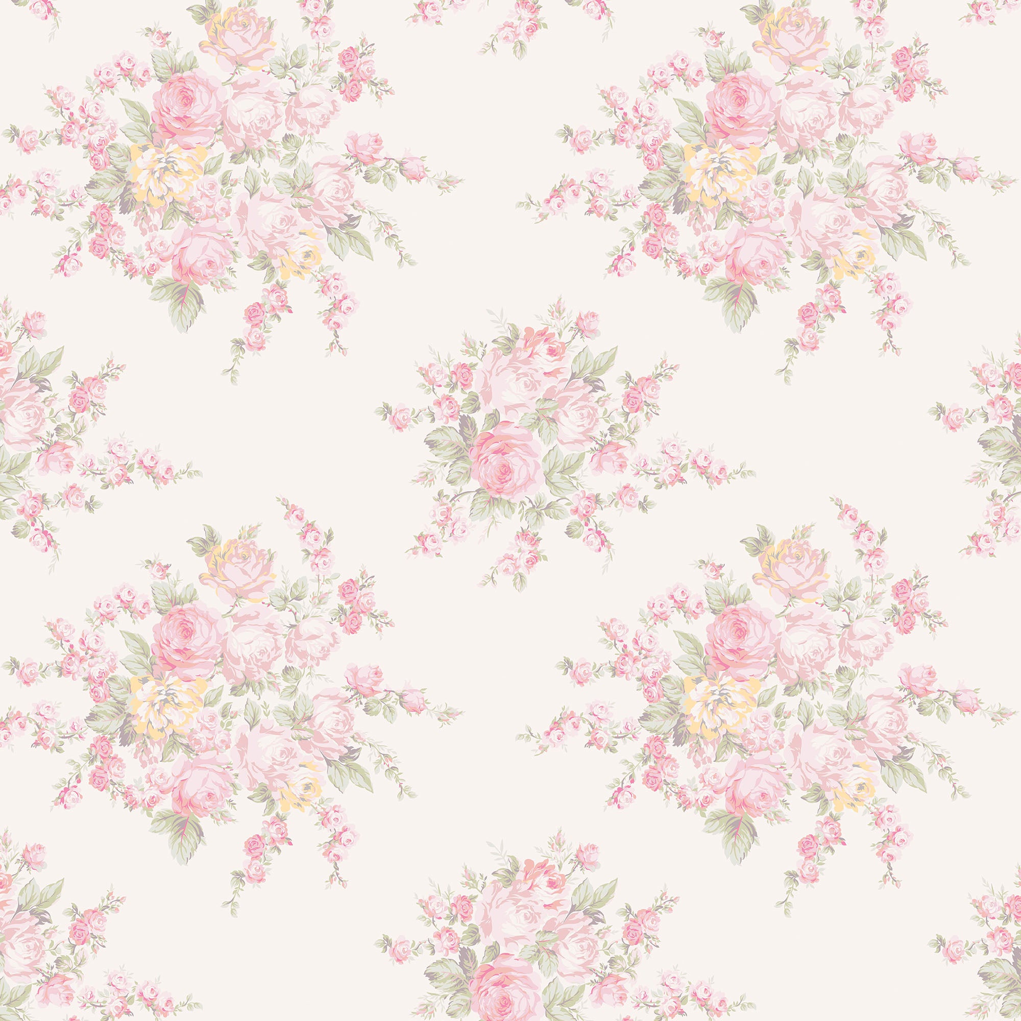Rose Blossom Pink Wallpaper - Floral Peel and Stick Wallpaper for Bedroom, Nursery, Living Room | Self-Adhesive Removable Wallpaper for Home Decor