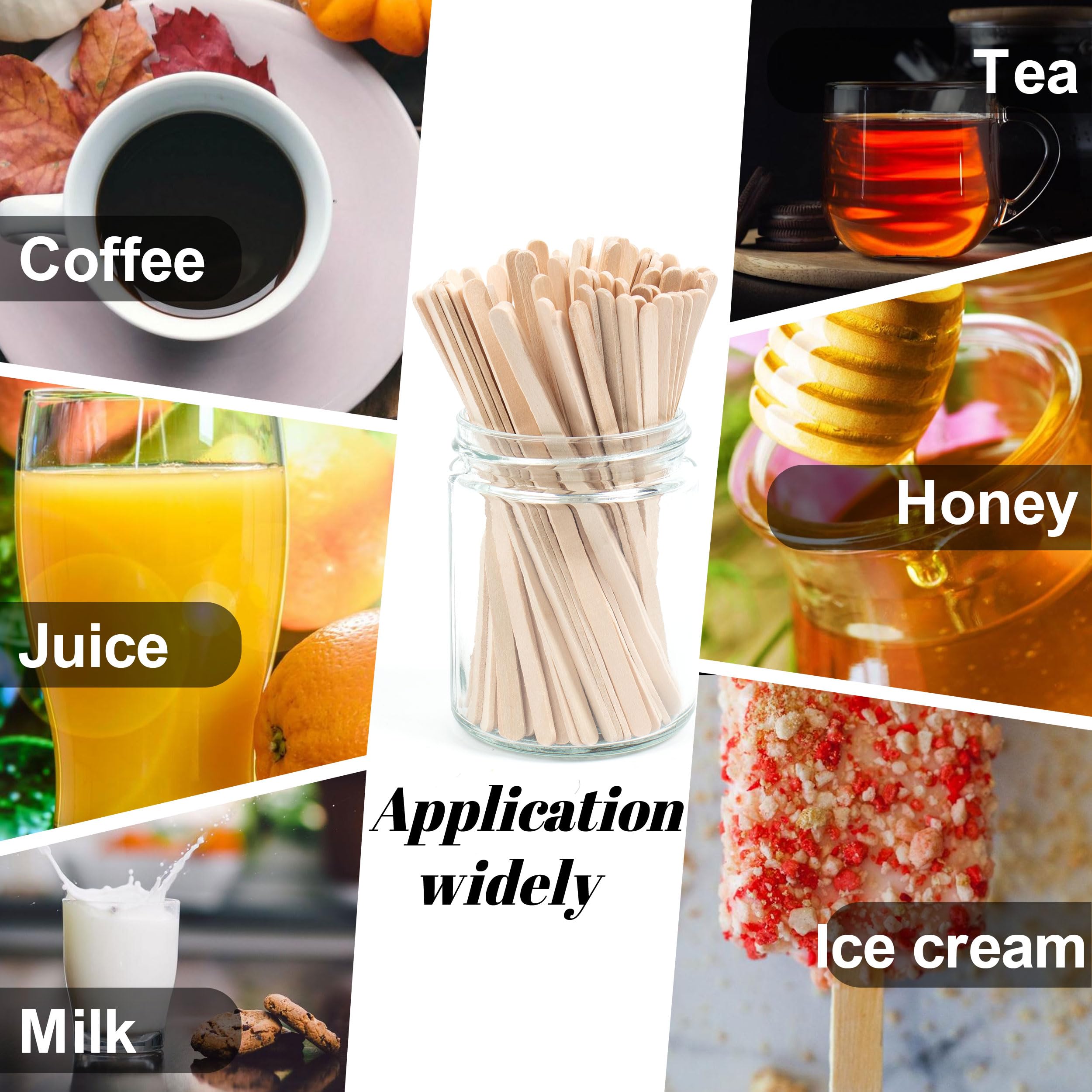 Wooden Coffee Stirrers 100pcs - 5.5