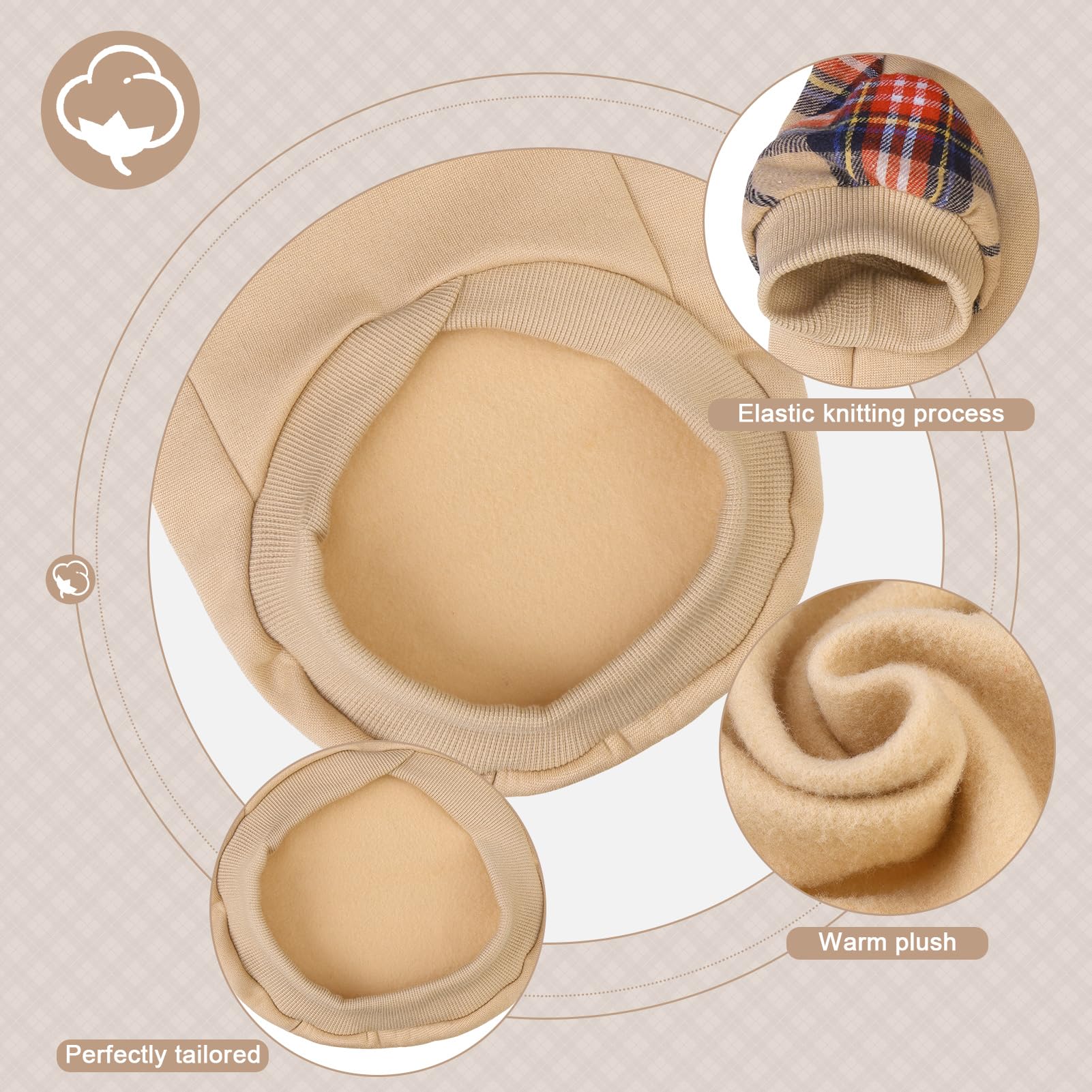 Plaid Dog Hoodie for Small, Medium & Large Dogs - Warm Fleece Sweatshirt with Hat & Leash Hole | Cozy Pullover Dog Sweater for Puppies, Bulldogs & All Breeds (XS, S, M, L) - Perfect for Winter Walks & Outdoor Adventures