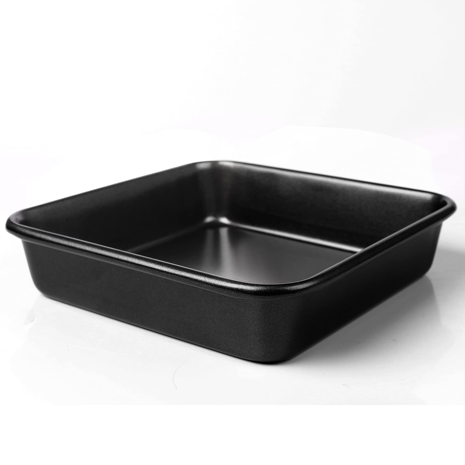 Premium Non-Stick Square Cake Pan 7.9x7.9x2 Inch - Carbon Steel Baking Tray with Removable Bottom for Easy Cleaning - Perfect for Baking Brownies, Sheet Cakes, and Bars - Oven Safe & Dishwasher Friendly