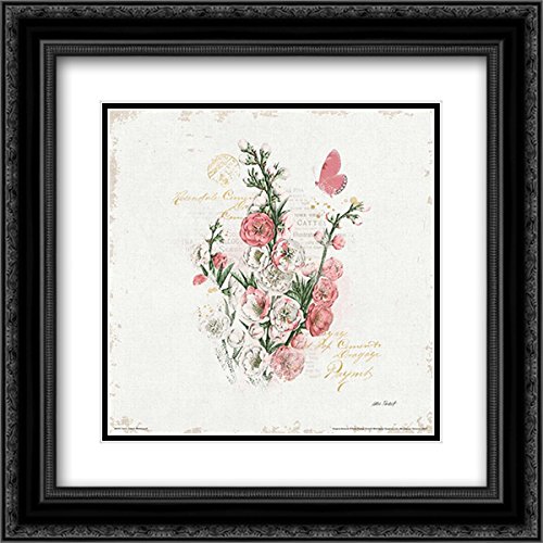 Pertiet, Katie 15x15 Black Ornate Framed Double Matted Museum Art Print - French Romance III Wall Decor for Living Room, Bedroom & Office