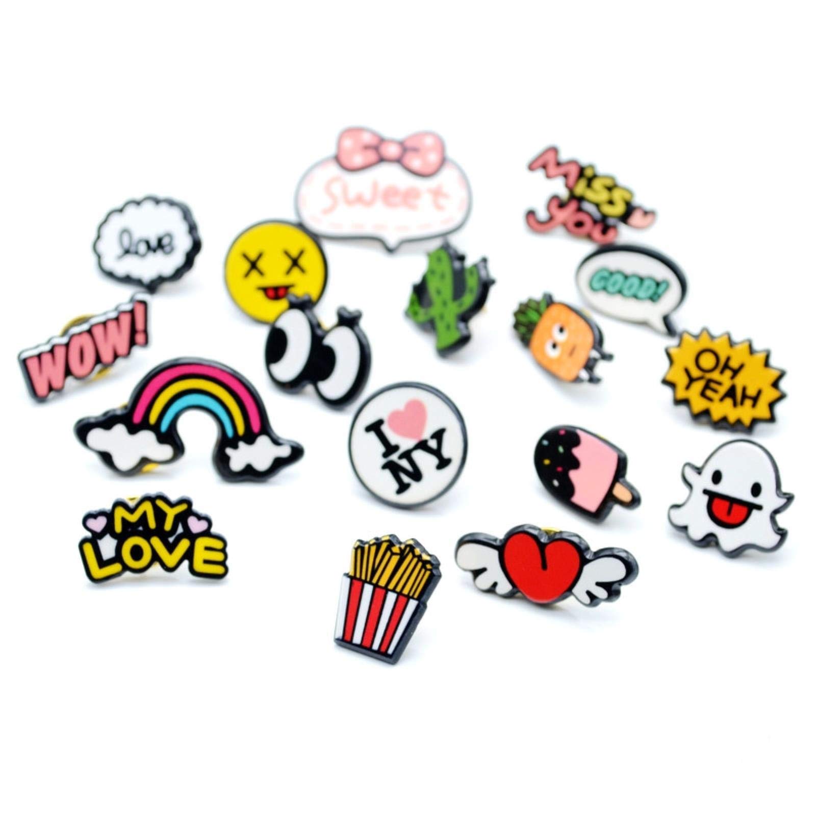 17-Piece Colorful Cartoon Thumb Tacks Set - Decorative Push Pins for Cork Boards, Bulletin Boards, Office & School Supplies - Perfect for DIY Projects, Home Decor, and Classroom Organization