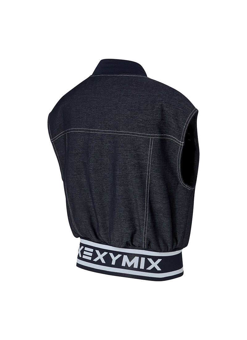 Men's Stylish Denim-Look Double Pocket Vest - Casual Layering for Outdoor Adventures & Urban Streetwear