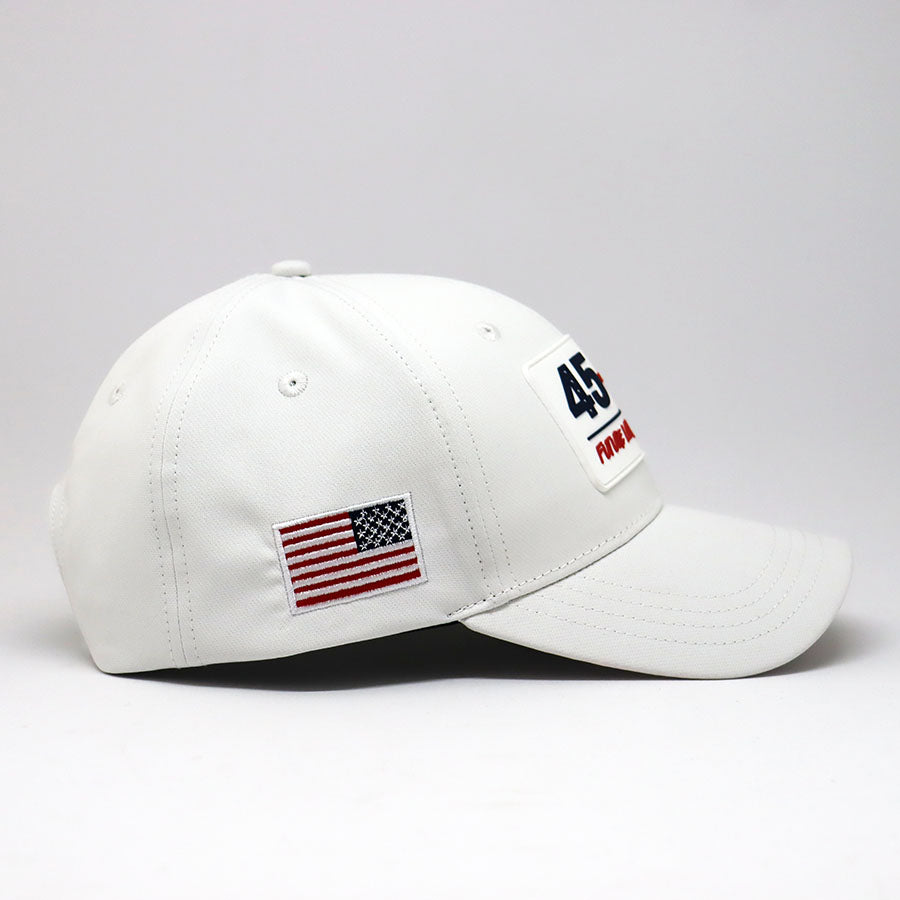 Future Looks Bright 45 47 Inauguration White Snapback Hat - Stylish Political Statement Cap for Inauguration Events & Patriotic Outfits