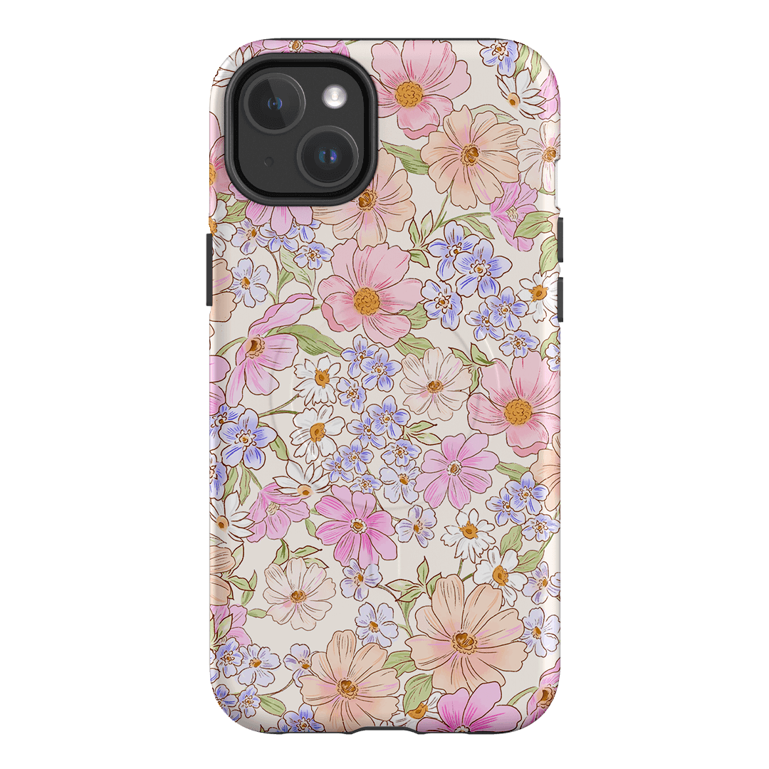 Lillia Flower Phone Case for iPhone 15 14 13 12 Pro Max XR XS - Floral Design Protective Cover with Shockproof Bumper - Perfect for Women Girls Gift, Travel & Daily Use