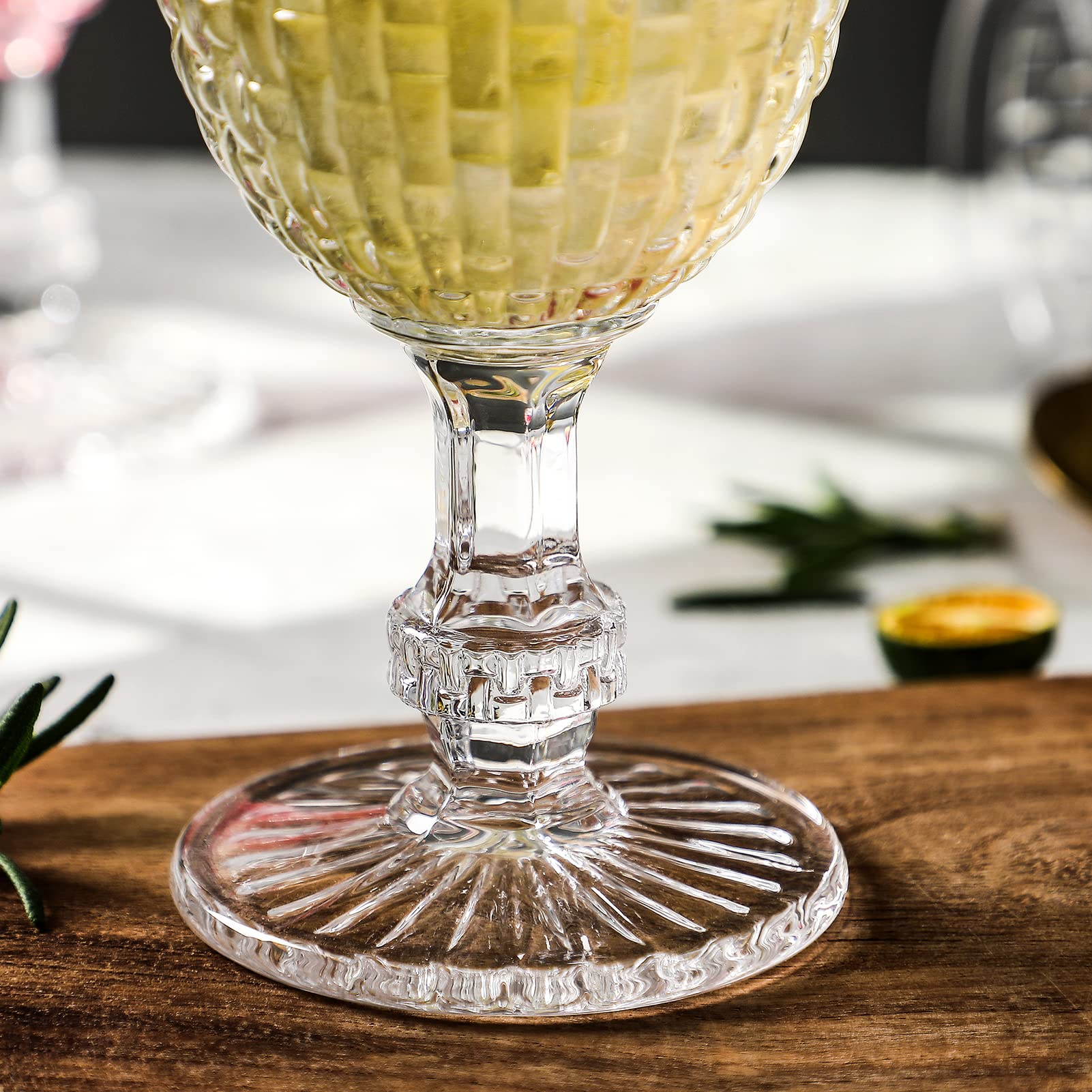 Premium 6-Piece Knitted Iced Tea Glass Set - Durable Beverage Cups for Soda, Juice, Milk, Coke, Beer, Spirits & Water - Elegant Goblet Design for Everyday Use, Parties & Home Entertaining