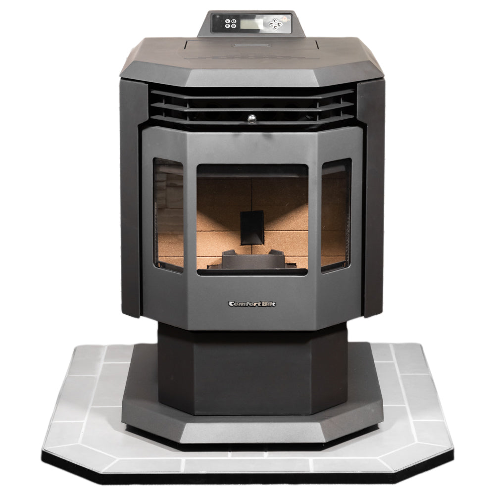 ComfortBilt Flatwall Hearth Pad for Pellet & Wood Stoves - Agate Grey | Fireplace Floor Protection | Perfect for Living Rooms, Basements & Cabins