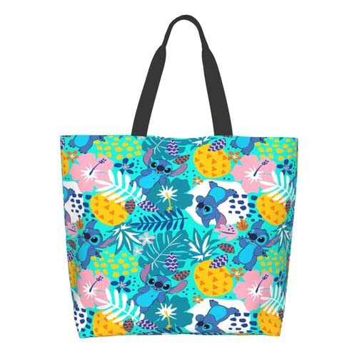 Stitch Tote Bag for Women - Large Reusable Shoulder Bag, Casual Sling Handbag for Shopping, Grocery, Work & Travel | Durable Everyday Purse for Outings, Commute & Errands