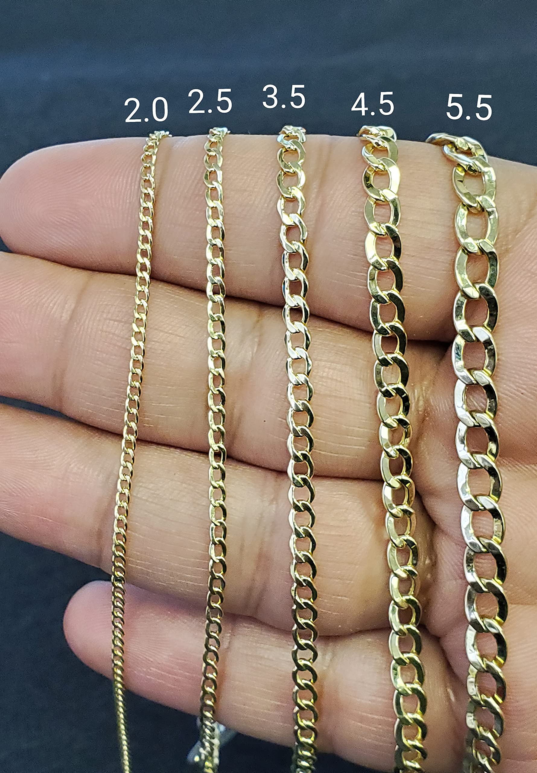 10k Yellow Gold Hollow C-Link Bracelet for Men & Women - 3.5mm Adjustable Chain Anklet or Wrist Jewelry - Perfect for Everyday Wear, Gifts & Special Occasions