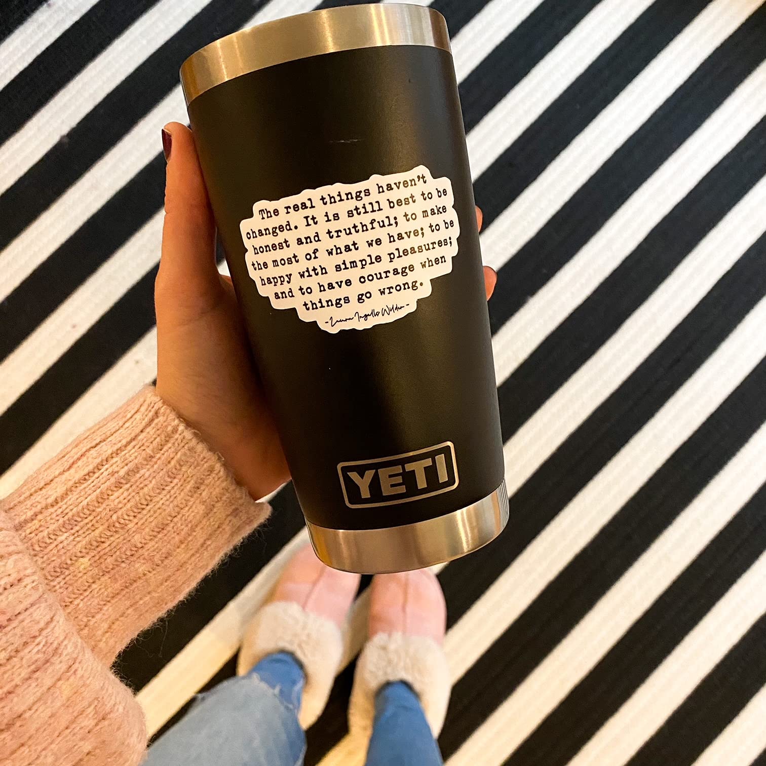 Inspirational Laura Ingalls Wilder Quote Stickers - Motivational Decals for Hydro Flask, Laptop, Water Bottle, Notebook - Perfect for School, Office & Home Decor