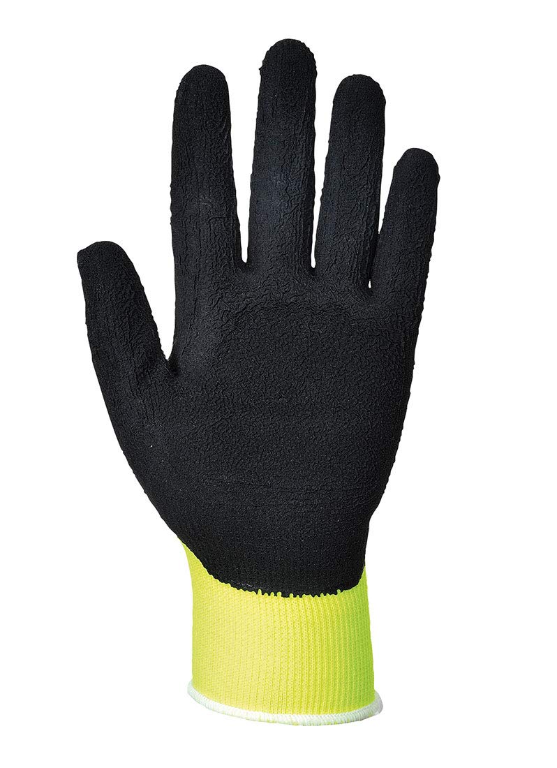 Portwest Hi-Vis Grip Glove - ANSI 105 Certified, Medium Size, Durable Work Safety Gloves for Enhanced Grip and Protection in Construction, Warehousing, and Outdoor Tasks